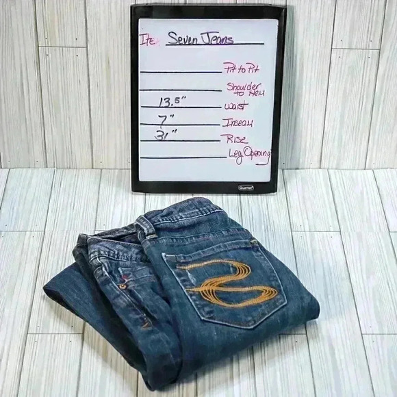 Seven Jeans Size 27 Classic Flare low rise - Picture 16 of 16